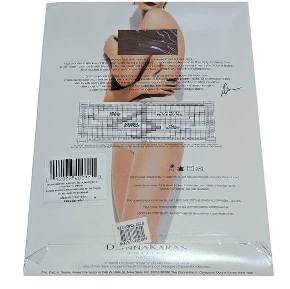 DONNA KARAN Pantyhose Hosiery The Nudes Control Top A19 B04 S NWT Medium - Picture 4 of 4